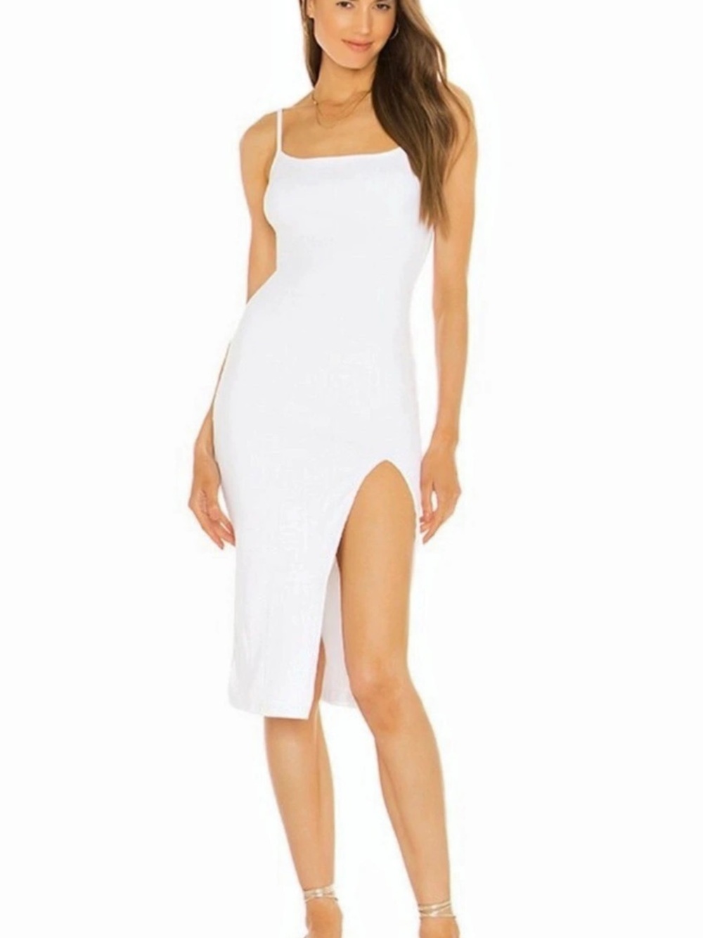 Superdown White Midi Dress Size Medium Like New